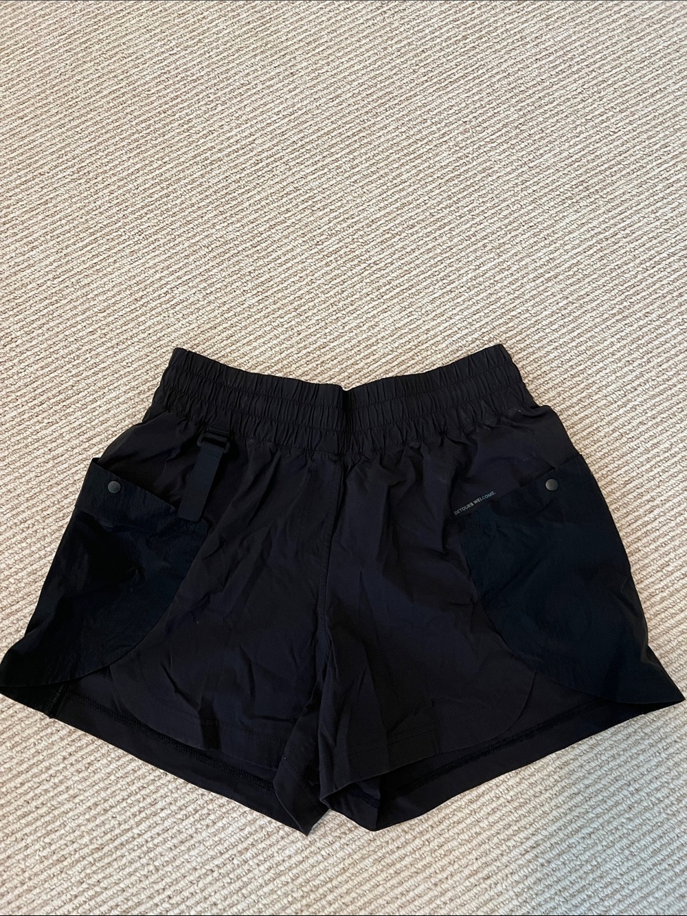 Lululemon Women's Black Elastic-Waist Active Shorts